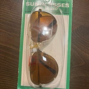 Aviator Sunglasses with Amber Brown Lenses
